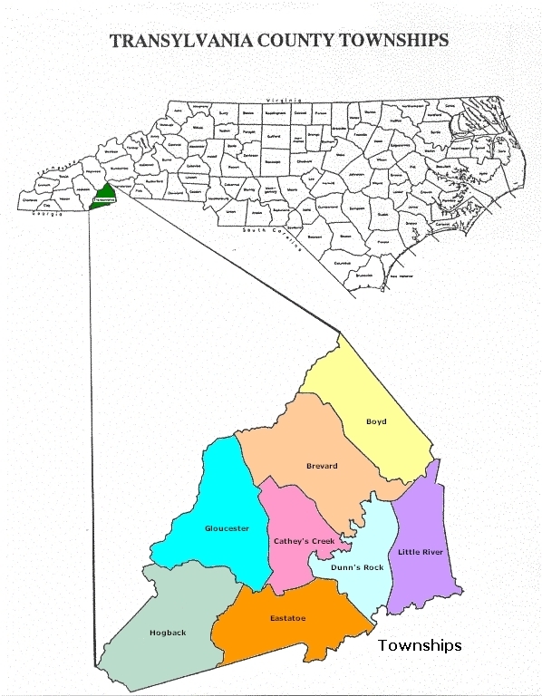 Transylvania County Township Map